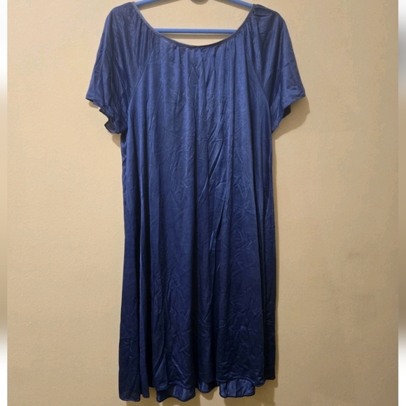Carriage Court Vintage Lace Blue Sz M Nightgown Dress Short - Picture 4 of 7